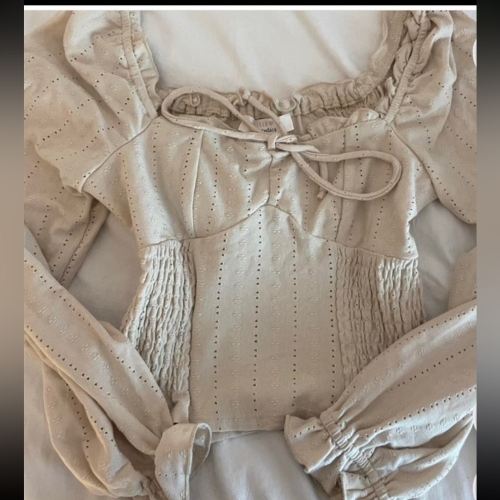 Beige cottagecore blouse